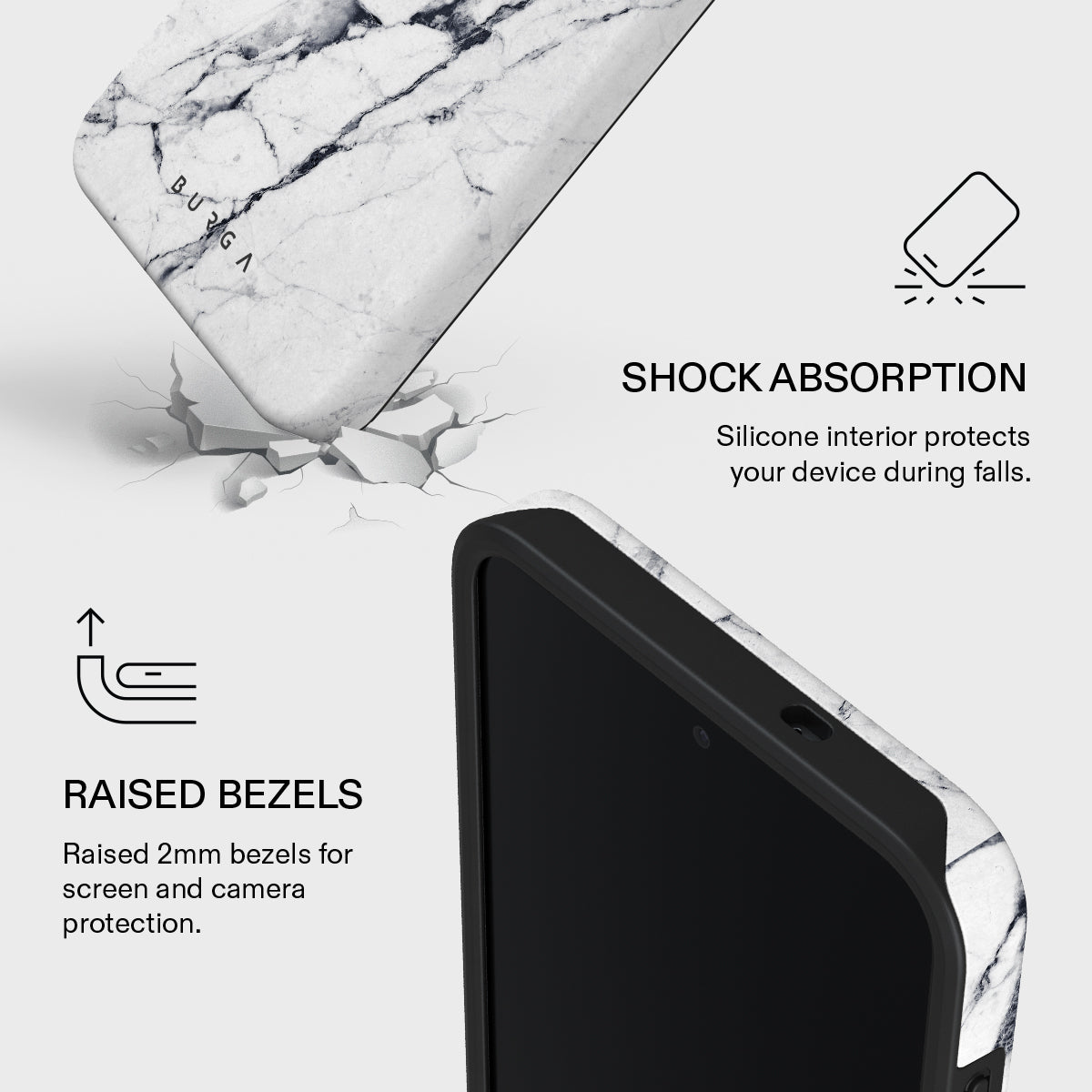 Satin White - Marble Samsung Galaxy S26 FE Case