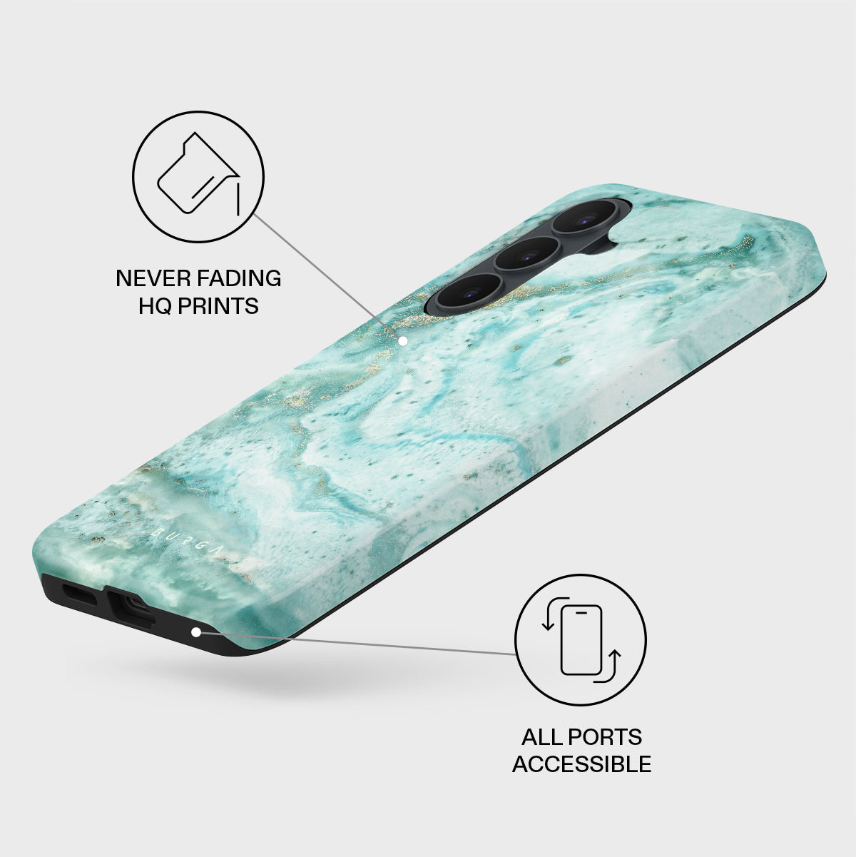 Uluwatu Waves - Teal Samsung Galaxy S26 FE Case
